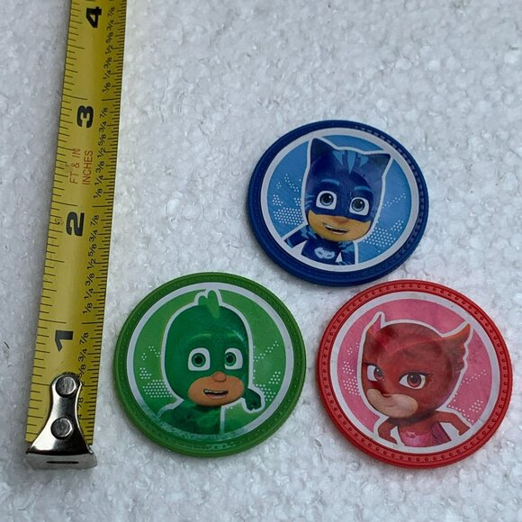 Pj Masks Set Of Three Tokens Catboy, Gekko & Owlette - Picture 3 of 4
